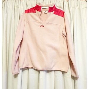 Vineyard vines pink fleece quarter zip sweater